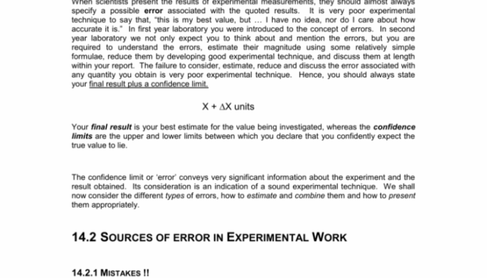 What are some examples of experimental errors in physics?