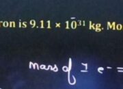 Is the mass of an electron an MCQ question?