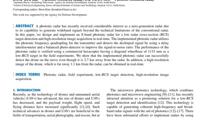 Photonic Radar: The Eyes of the Future Battlefield