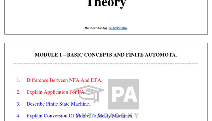 A Compilation of Lecture Notes in Theoretical Computer Science?