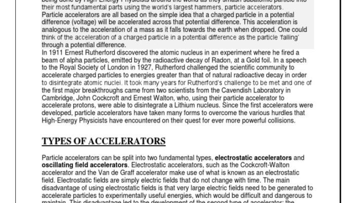 What happens if you urinate into a particle accelerator?