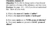 How to convert between atoms molecules and moles?