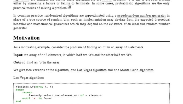 What is a randomized algorithm?