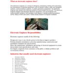 What are the things an electronics engineer should know?