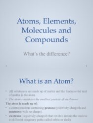 What is the difference between molecules and elements?