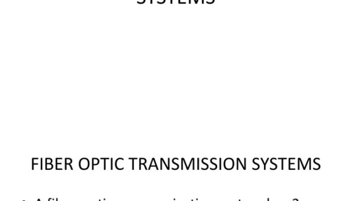 What is fiber optic transmission technology?