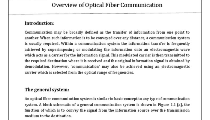 What is used in optical fiber communication?