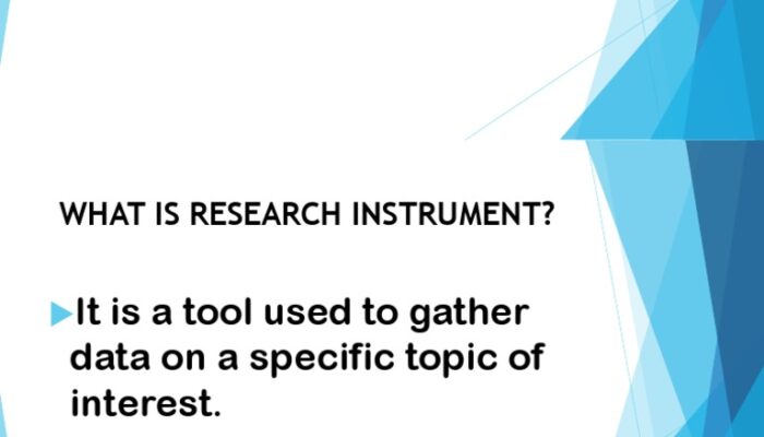 How to select the best research instrument?