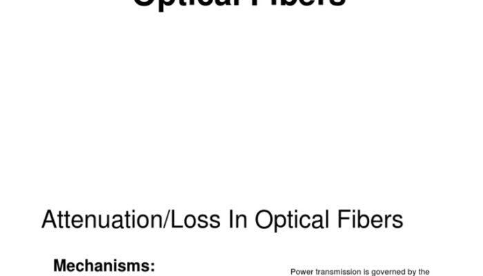 Causes of Attenuation in Fiber Optic Cables?