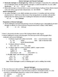 Which is more reactive atomic and nascent hydrogen?