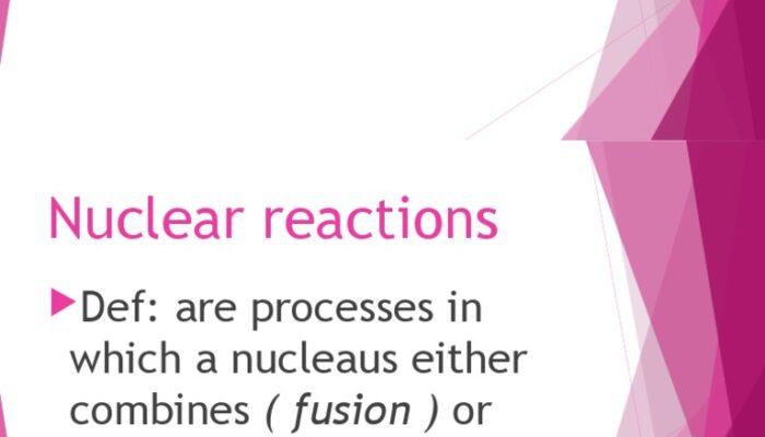 reactions in nuclear physics?