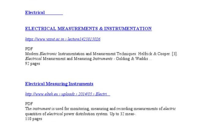 How to interpret electrical measurements?
