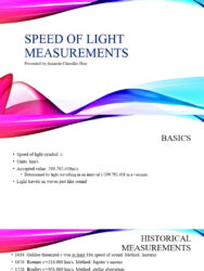 Which instrument is used to measure the speed of light?