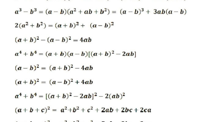 What are some self-made formulas to solve mathematics?