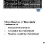 What are some types of research instruments?