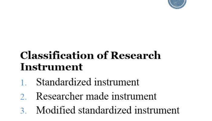 What are some types of research instruments?