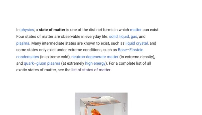 What is the newly-discovered state of matter?