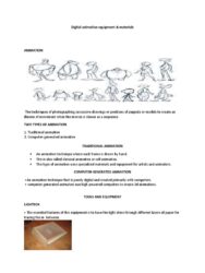 What are the materials one needs to start digital animations?