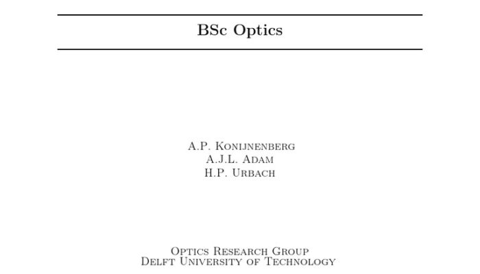 What is the best book to learn about Optics?