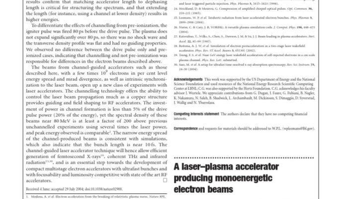 Tabletop Acceleration: Creating Monoenergetic Electron Beams in Lab