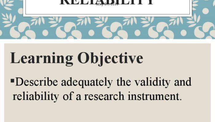 How to know if a research instrument is reliable?