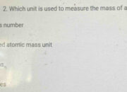 What is the unit for measuring the mass of an atom?