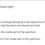What must be done to an atom before it can emit light?