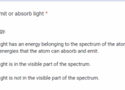 What must be done to an atom before it can emit light?