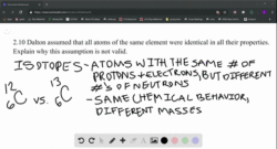 Did Dalton believe that atoms and molecules were the same?