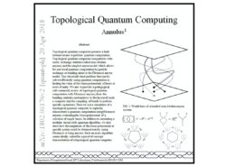What is topological quantum computing?