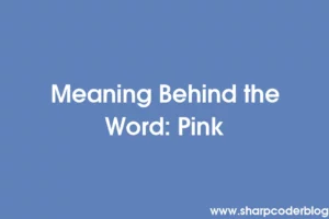 How to think the word pink should be defined?