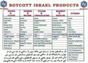 What are the products made by Israel?