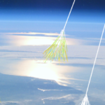 What kind of particles are cosmic ray showers composed of?