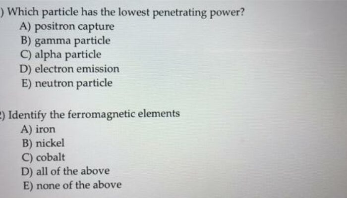 Which particle has the lowest penetrating power?
