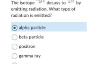 What particle is emitted in gamma radiation?
