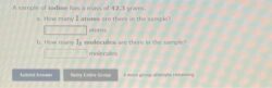 What is the mass of 6.02×10 23 atoms of hydrogen?