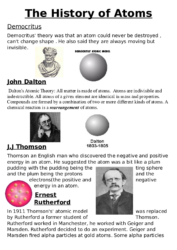 What is easy about the history of atoms?