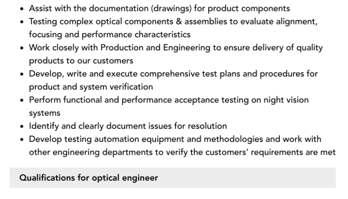 What are the job opportunities of being an optical engineer?
