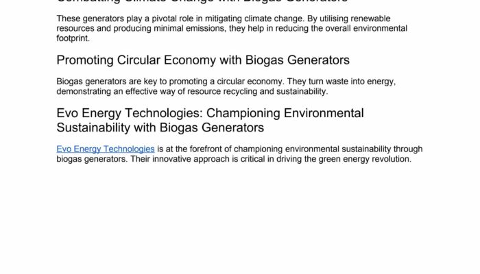 What’s the environmental impact of biogas?