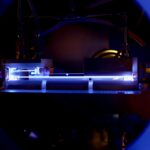 How bright is the focused beam in a particle accelerator?