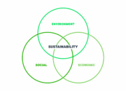 Where did the three pillars of sustainability come from?