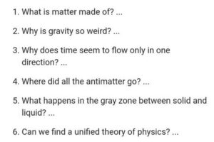 The Biggest Unanswered Questions in Physics Right Now