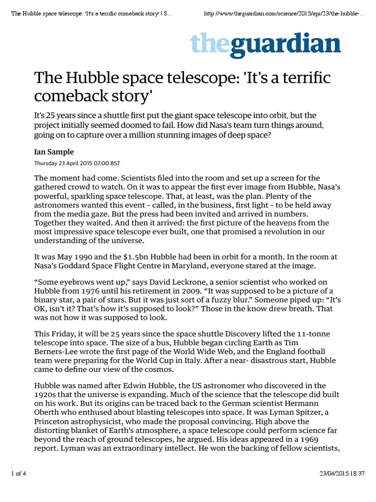 Is the Hubble Space Telescope Humanity’s Greatest Space Achievement?
