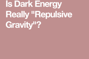 Why Not Call Dark Energy “Repulsive Gravity”?