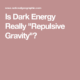 Why Not Call Dark Energy “Repulsive Gravity”?