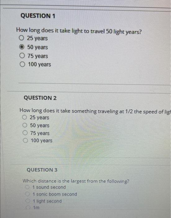 How Long Would It Take to Travel 50 Light Years?